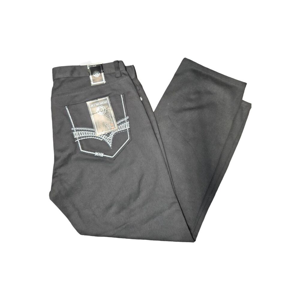 Young Rich & Famous NEW TAGS Black Straight Leg Jeans Men's Size 42 x 31 - Picture 1 of 3